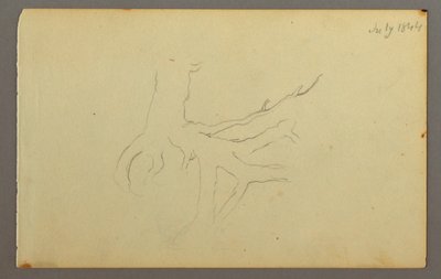 Tegning, trærødder, 1844 af Frederic Edwin Church