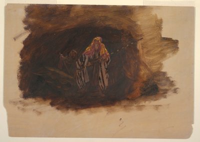 Tegning, To beduiner, 1874 af Frederic Edwin Church