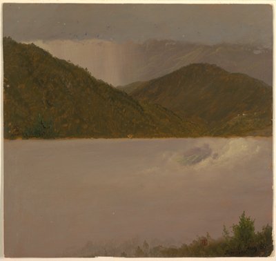 Tegning, To studier af skyer og bjergtoppe, august 1865 af Frederic Edwin Church
