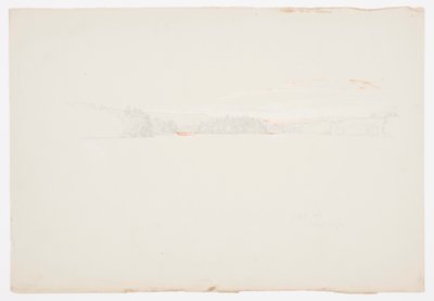 Tegning, Upper Tongue Lake, 1. oktober 1879 af Frederic Edwin Church
