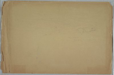 Tegning, dal mellem bjerge, Guanoco, nær Guaranda, Ecuador, 11. juni 1857 af Frederic Edwin Church