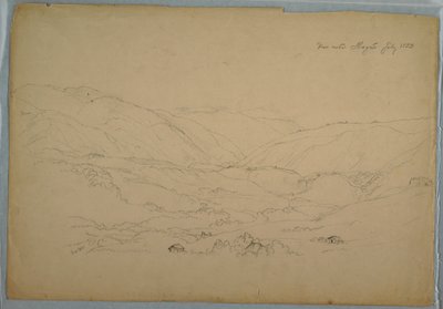 Tegning, dal nær Ibagué, Colombia, juli 1853 af Frederic Edwin Church