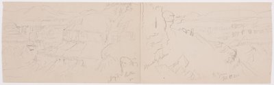 Tegning, El Yemen-dalen, 20. februar 1868 af Frederic Edwin Church