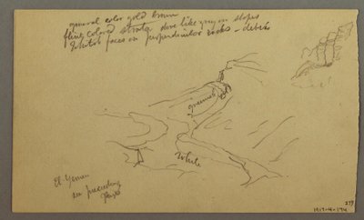 Tegning, El Yemen-dalen, 20. februar 1868 af Frederic Edwin Church