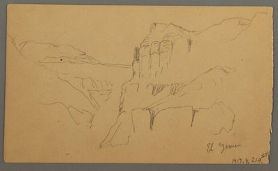 Tegning, Valleyside, februar 1869  af Frederic Edwin Church