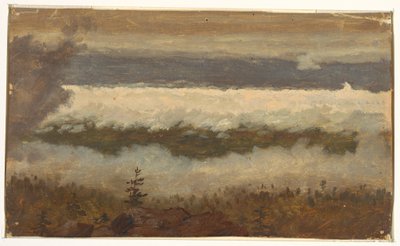 Tegning, Udsigt til skyer fra Catskill Mountain-Top, 1844-45 af Frederic Edwin Church