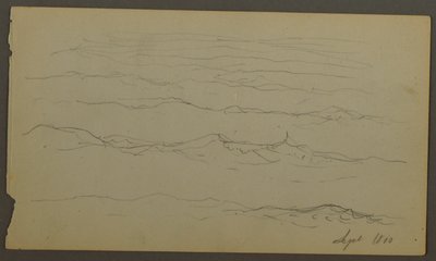 Tegning, Bølger, 1860 af Frederic Edwin Church
