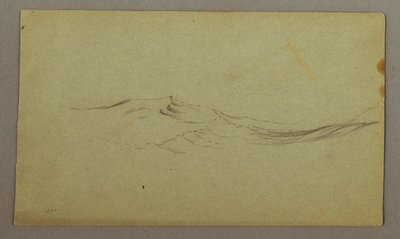 Tegning, Bølger, muligvis 1860 af Frederic Edwin Church