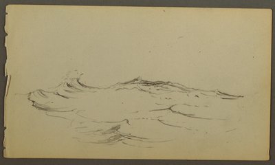 Tegning, Bølger, muligvis 1860 af Frederic Edwin Church
