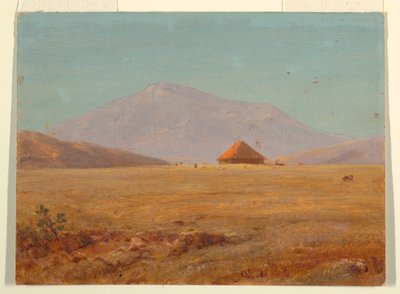 Ecuador ?, bjergplateau med hytte af Frederic Edwin Church
