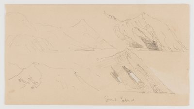 Great Island, Studie af Rock Cliffs af Frederic Edwin Church