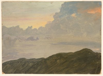 Bakketop og skyer af Frederic Edwin Church