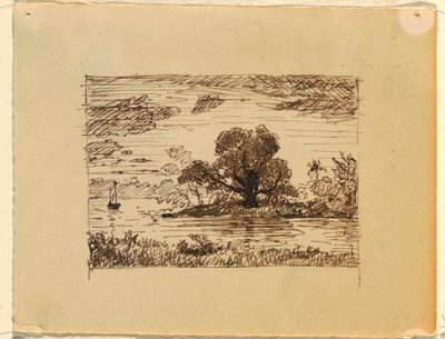 Imaginært flodlandskab af Frederic Edwin Church