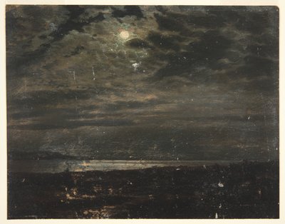 Månebelyst kyst (muligvis Maine) af Frederic Edwin Church