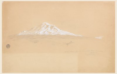 Mount Chimborazo fra House of Senior Pablo Bustamante, Riobamba, Ecuador af Frederic Edwin Church