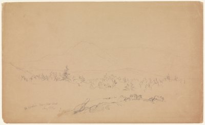 "Mount Katahdin fra vest" [Kigger mod vest mod Mount Katahdin]. af Frederic Edwin Church