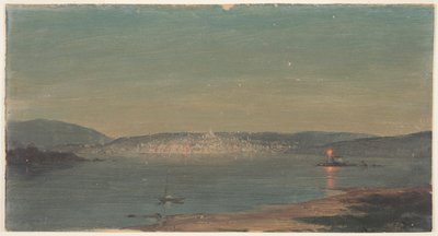 Natudsigt over en havn af Frederic Edwin Church