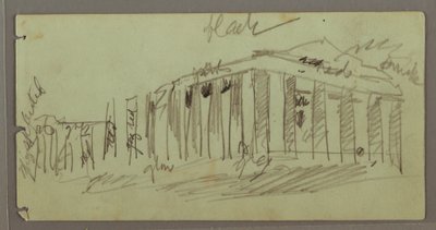 Parthenon oplyst om natten, Athen, Grækenland af Frederic Edwin Church