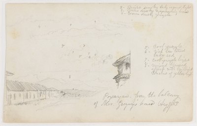 Popayan, Colombia; Verso: Bjerglandskab, Colombia af Frederic Edwin Church