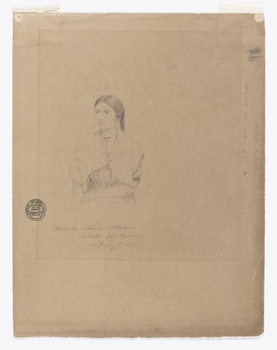 Portræt af boliviansk pige: Senorita Filetta Molina Bolador del Carmen, Colombia af Frederic Edwin Church