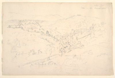 Skitse af et Catskill-landskab (Udsigt over Kaanterkill) af Frederic Edwin Church