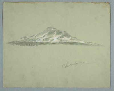 Snedækket top af Mount Chimborazo, Ecuador af Frederic Edwin Church