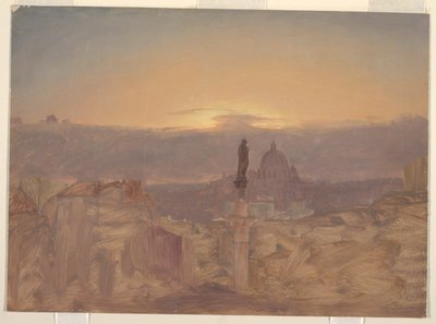Peterskirken fra Pincio, Rom af Frederic Edwin Church