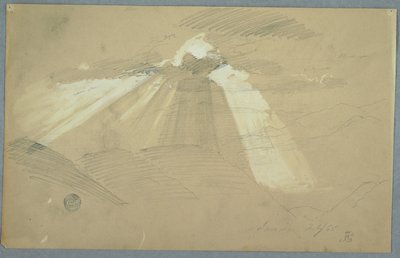 Solen skinner gennem skyer, Jamaica af Frederic Edwin Church