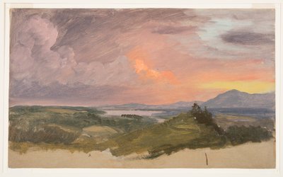 Solnedgang i Hudson Valley af Frederic Edwin Church