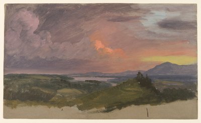 Solnedgang i Hudson Valley af Frederic Edwin Church