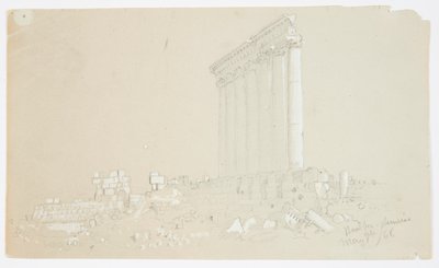 Jupiters tempel ved solopgang, Baalbek af Frederic Edwin Church