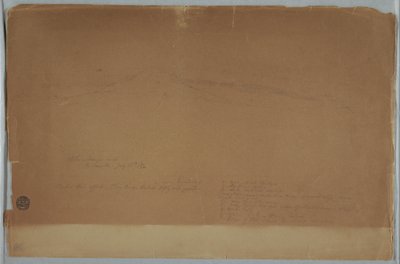 Chimborazo vist fra Riobamba, Ecuador, 13. juli 1857 af Frederic Edwin Church