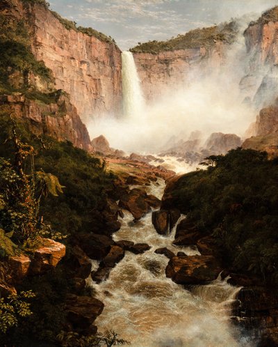 Falls of the Tequendama nær Bogota, New Granada af Frederic Edwin Church