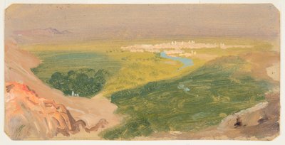 Udsigt mod Damaskus, Syrien af Frederic Edwin Church