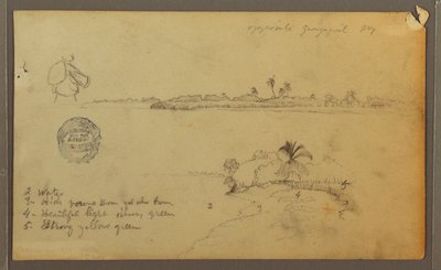 Udsigt over Guayas-flodens østbred overfor Guayaquil, Ecuador af Frederic Edwin Church