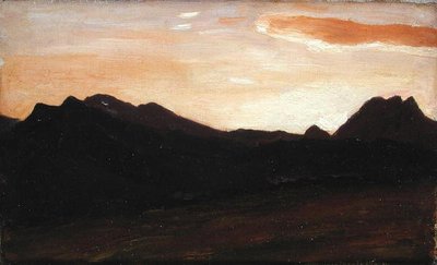 Landskab med bakker (olie på lærred) af Frederic Leighton