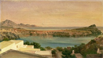 Lindos, Rhodos, ca. 1867 (olie på lærred) af Frederic Leighton