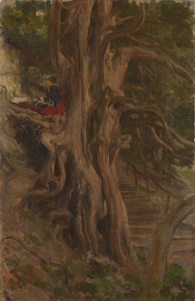 Træer ved Cliveden af Frederic Leighton 1st Baron Leighton