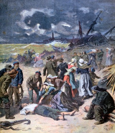 En storm ved Calais, Frankrig, 1893 af Frederic Lix