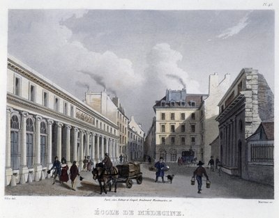 School of Medicine - i "" Paris en 1832" af Martens af Frederic Martens