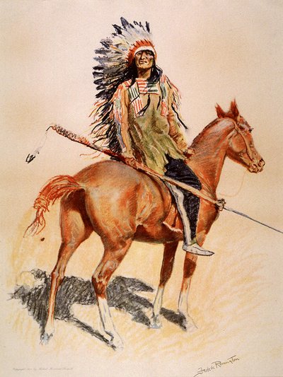 En sioux-høvding af Frederic Remington