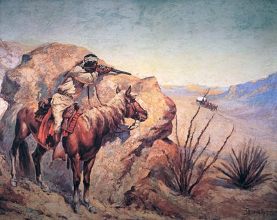 Apache Ambush (olie på lærred) af Frederic Remington