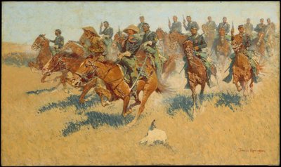 Kavaleriangreb på de sydlige sletter af Frederic Remington