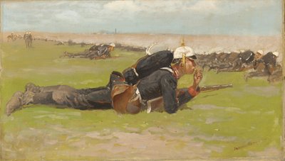 Feltøvelse for det preussiske infanteri af Frederic Remington