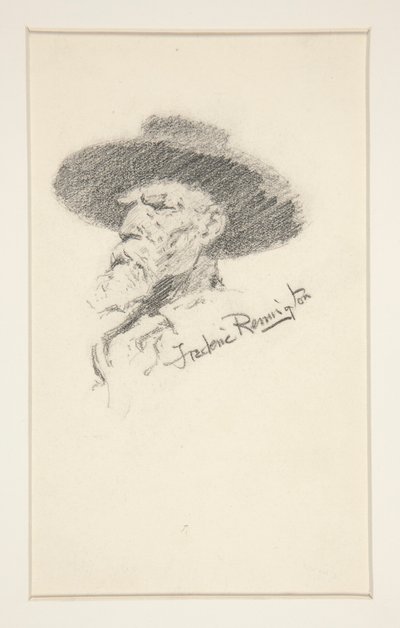 Hovedet på en mand af Frederic Remington