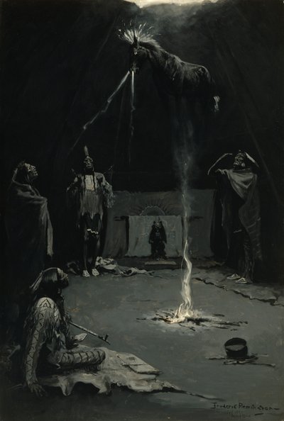 Den indiske ildgud (Medicinhestens vandring) af Frederic Remington