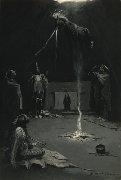 Den indiske ildgud (Medicinhestens vandring) af Frederic Remington