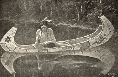Sad længe og ventede på et svar fra The Song of Hiawatha af Henry Wadsworth Longfellow (1807-82), pub. af George G. Harrap und Company Ltd., 1911 af Frederic Remington