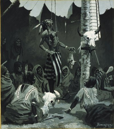 Mandan indvielsesceremoni af Frederic Remington