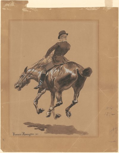 På Bridle Path, Central Park, New York af Frederic Remington